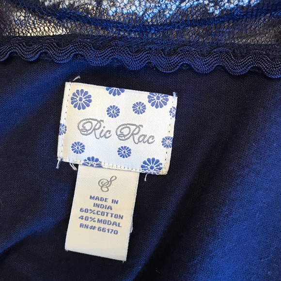 Anthropologie Ric Rac Castle Hill navy blouse - Picture 6 of 8